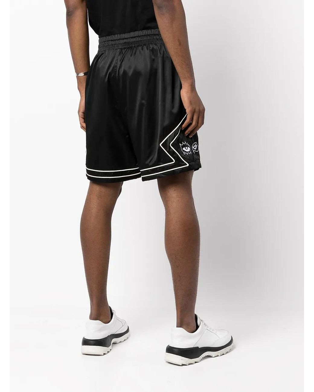 Haculla Black Gothic Track Shorts for men