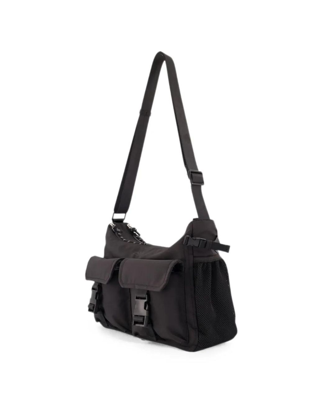 A.P.C. Black Trek Front-Pockets Shoulder Bag for men