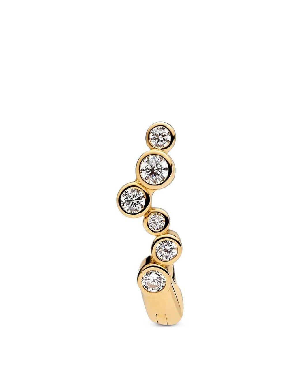 Maria Black Metallic Nova Huggie Crystal-Embellished Earring