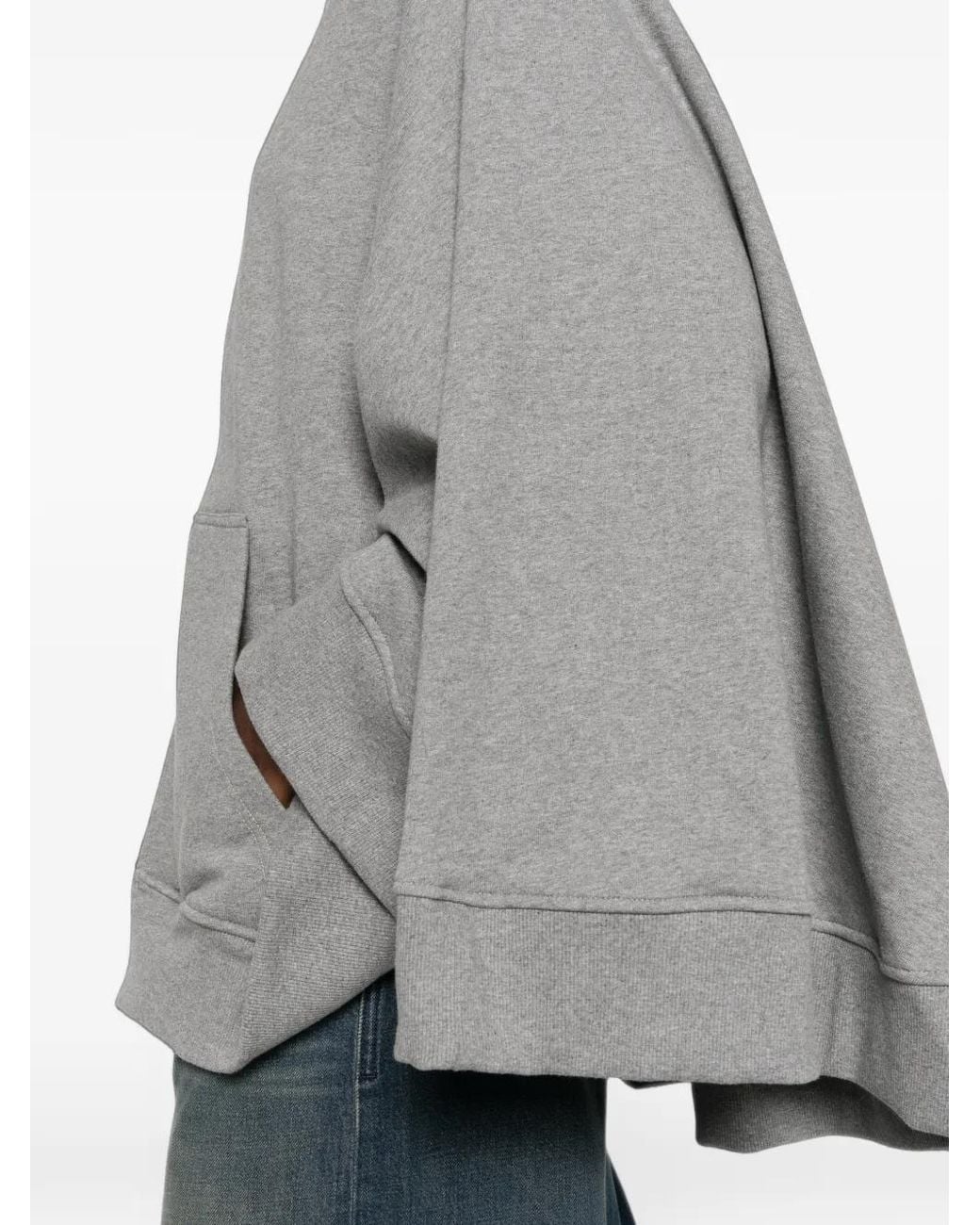 7 For All Mankind Gray Hoodie Zippé À Design De Cape