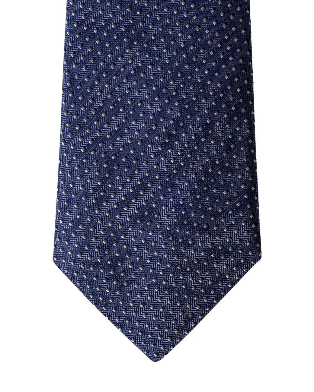 Hackett Blue Cravate Bicolore À Pois En Soie for men