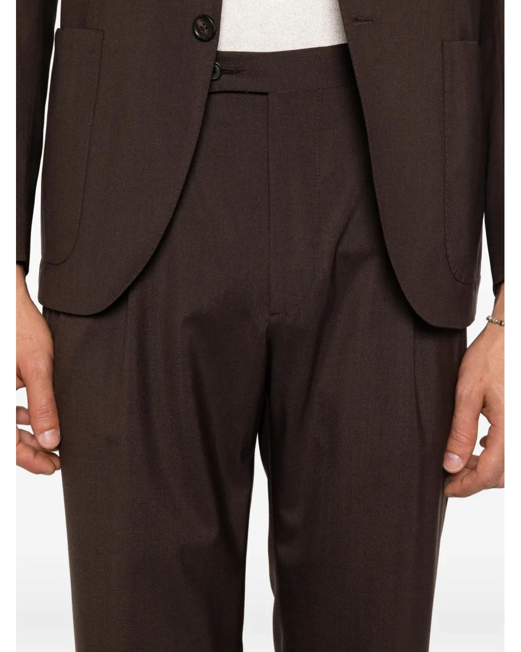 Corneliani Black Pleated Trousers for men