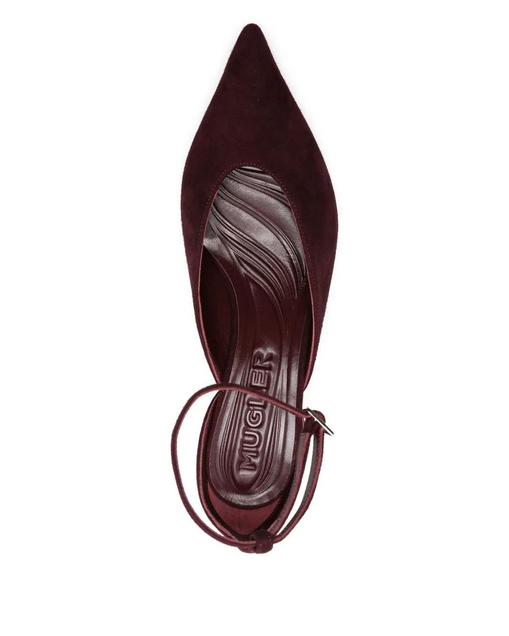 Mugler Brown 55Mm Ankle-Strap Sculpted-Heel Pumps