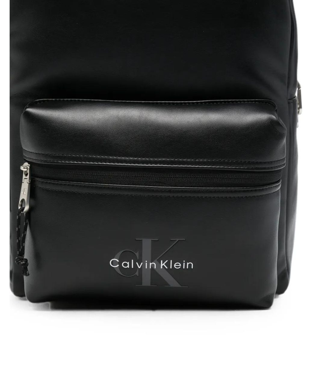 Calvin Klein Black Logo-Print Backpack for men