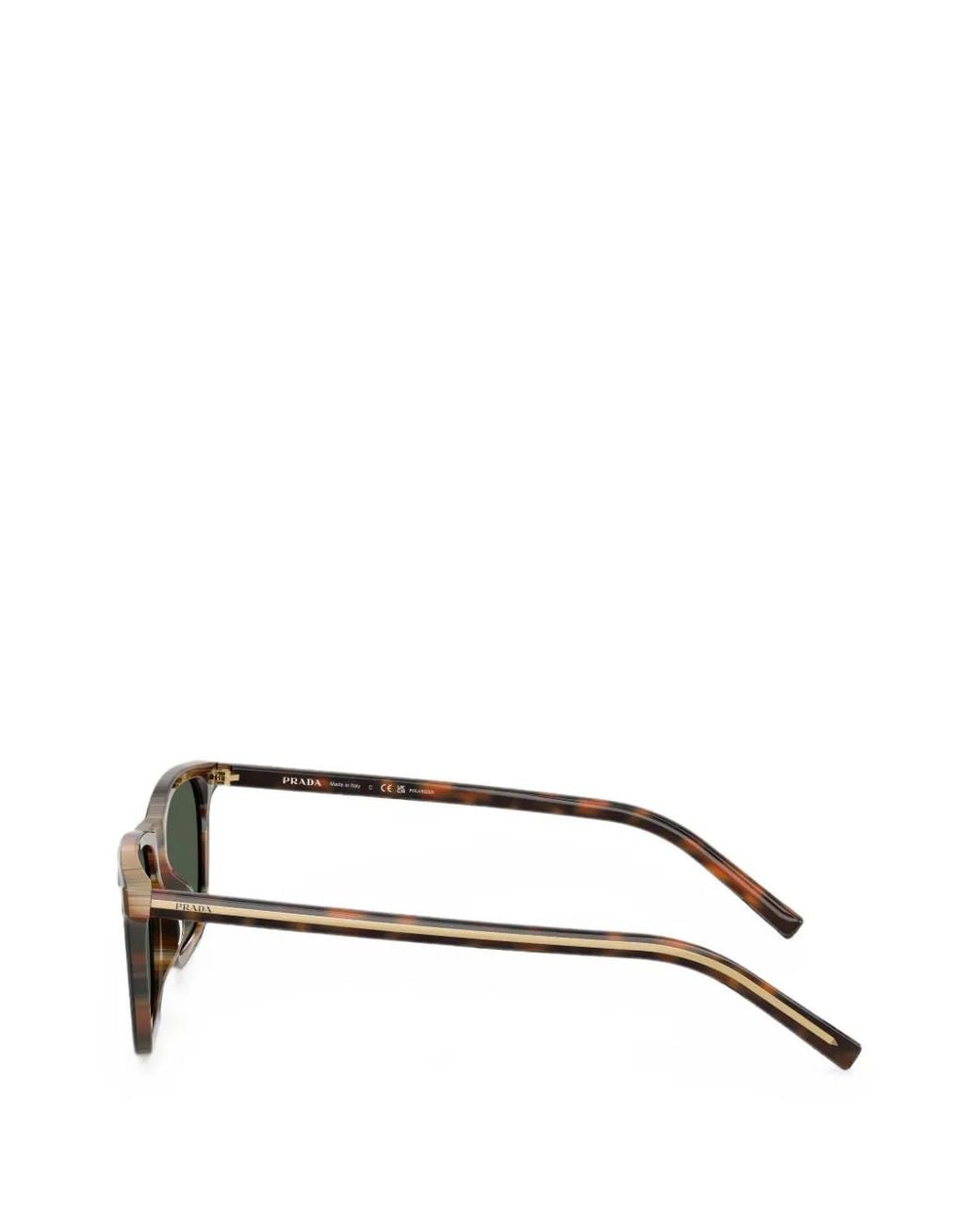 Prada Green Pr D19S Rectangle-Frame Sunglasses for men