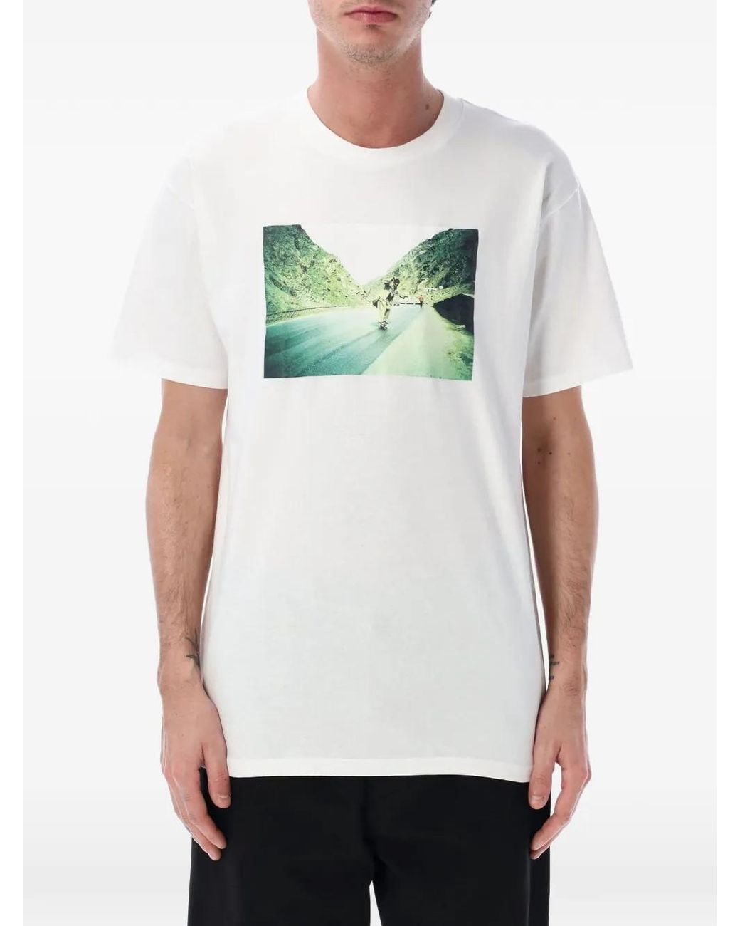 Obey Green Skateistan Photo T-Shirt for men