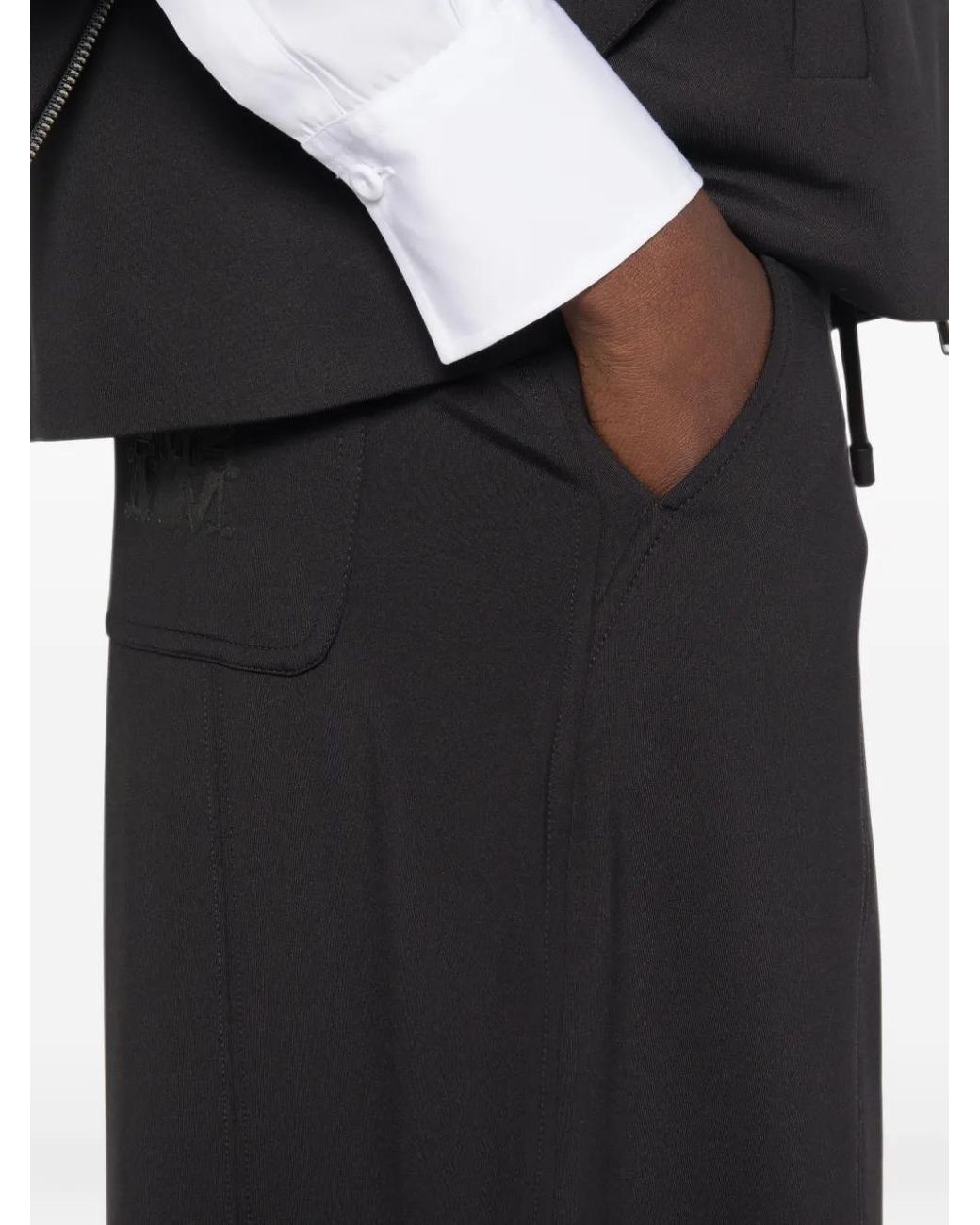 Max Mara Black Drawstring-Waist Track Pants