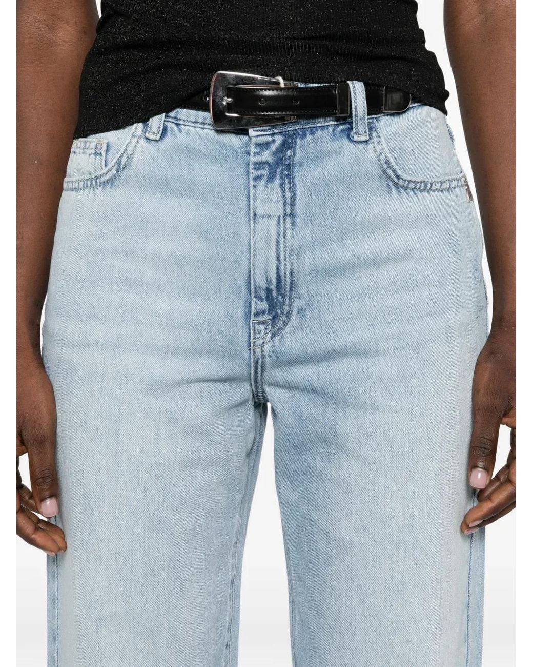 Patrizia Pepe Blue Straight-Leg Jeans