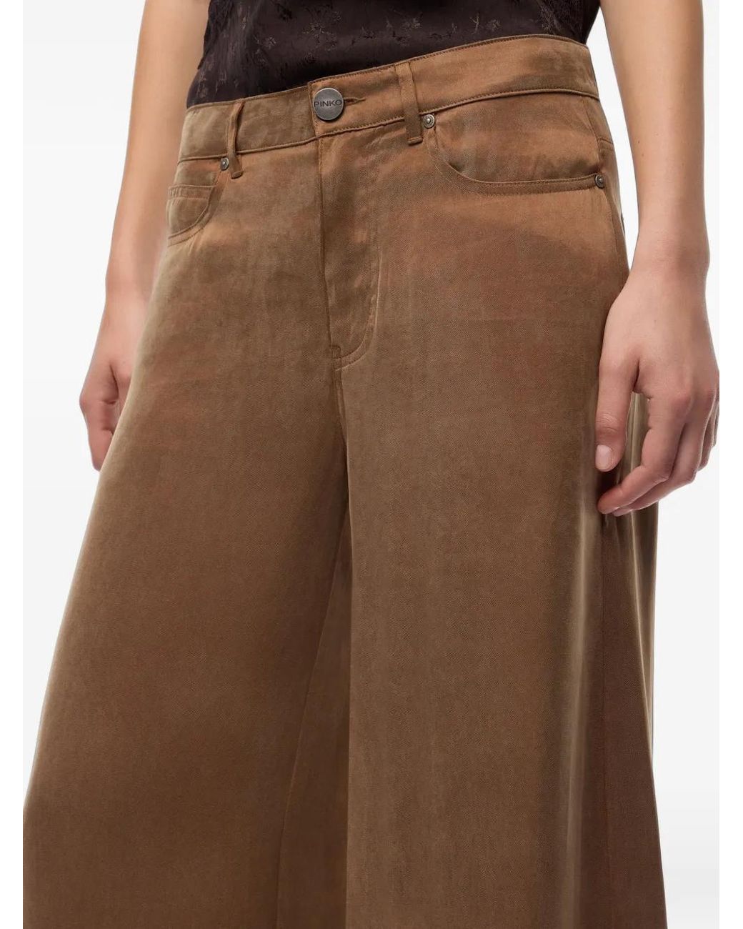 Pinko Brown Palazzo Trousers
