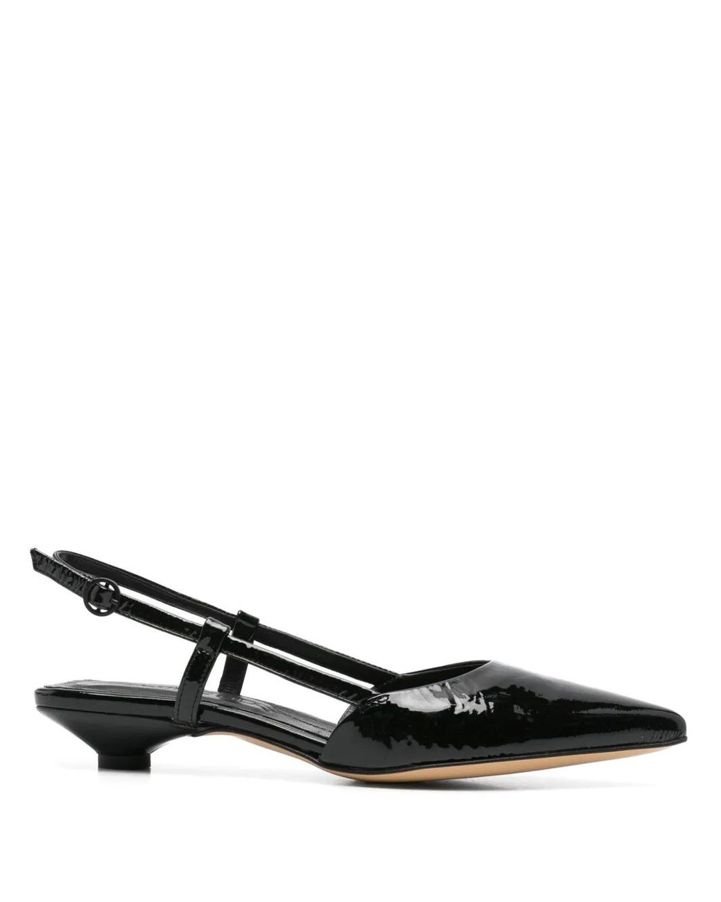 Pomme D ́Or Black Leather Ballet Flats