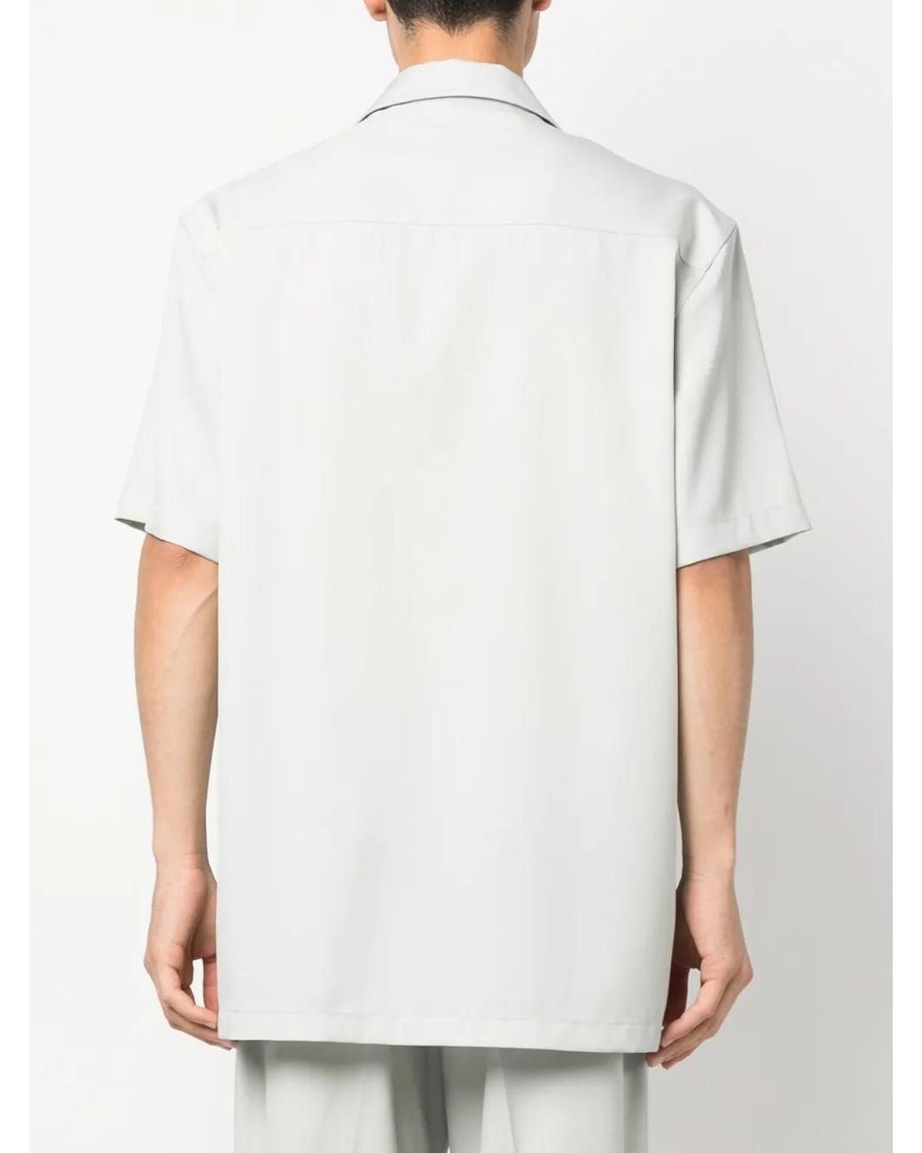 Jil Sander White Appliqué-Detail Cotton Shirt for men