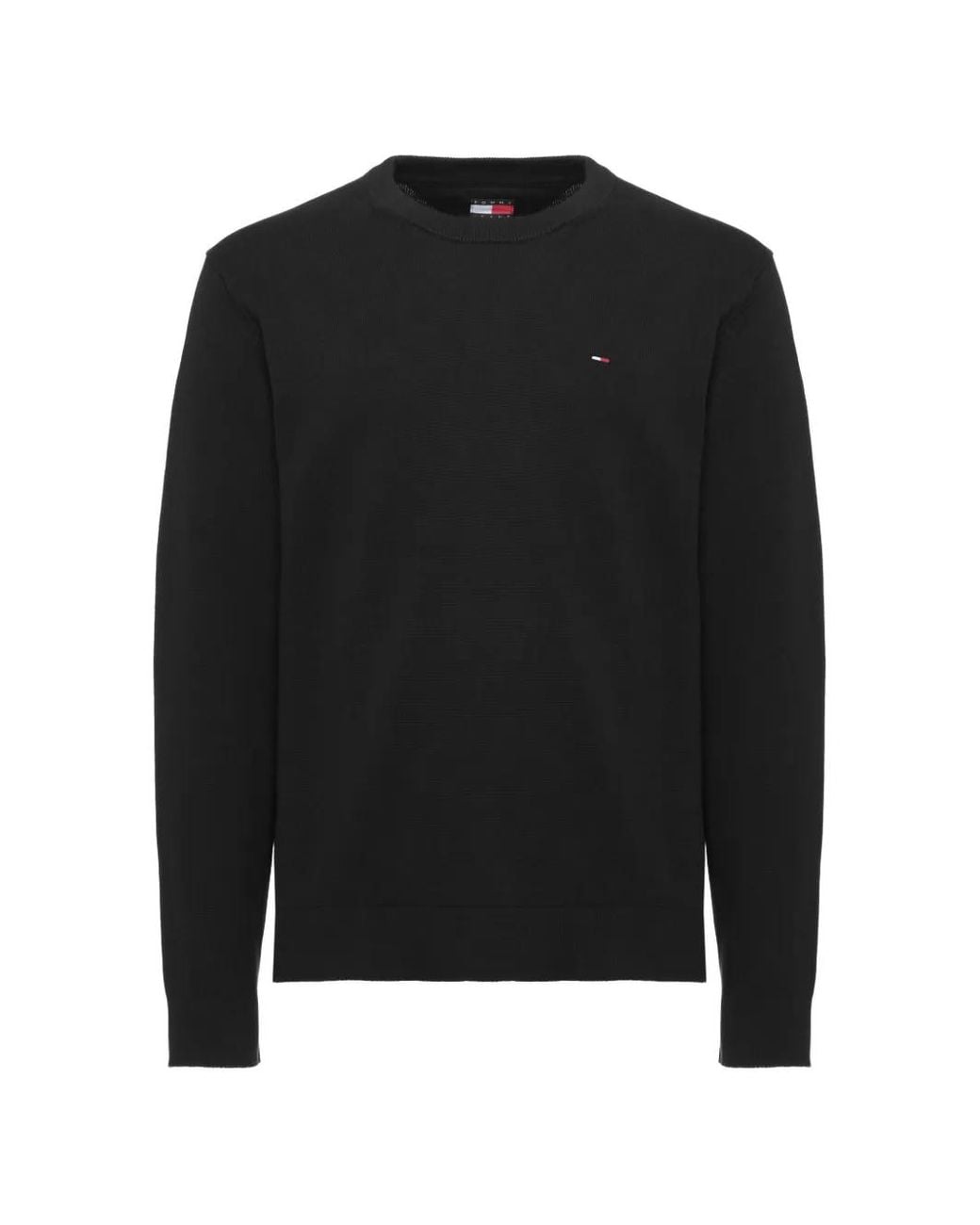 Tommy Hilfiger Black Logo-Embroidered Sweater for men