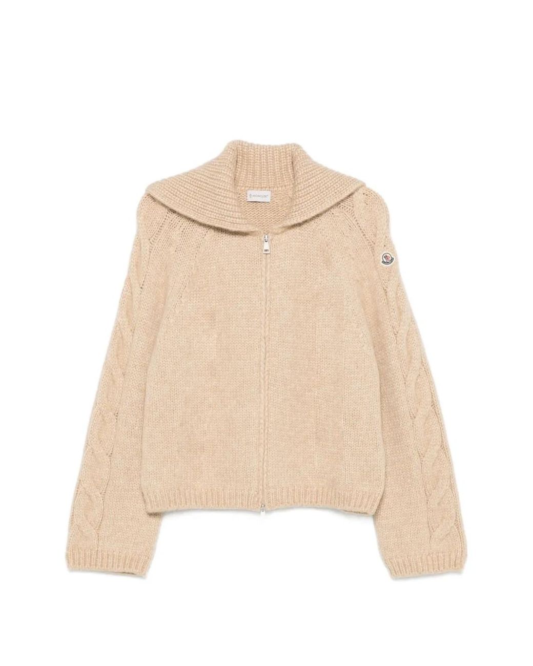 Moncler Natural Alpaca Blend Cardigan