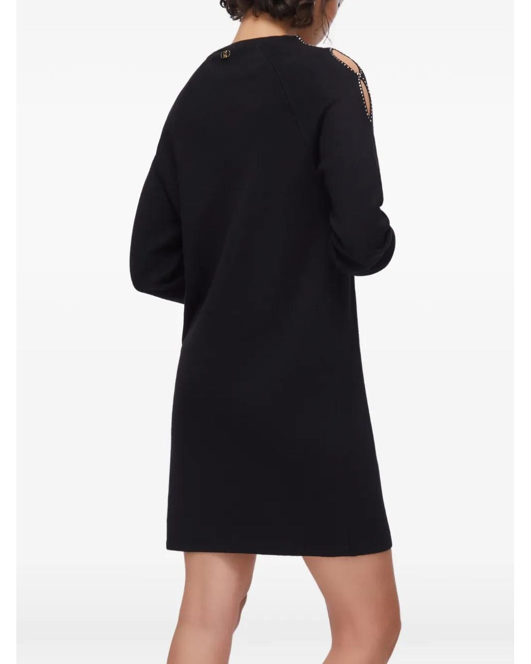 Liu Jo Black Knit Dress With Cut-Out