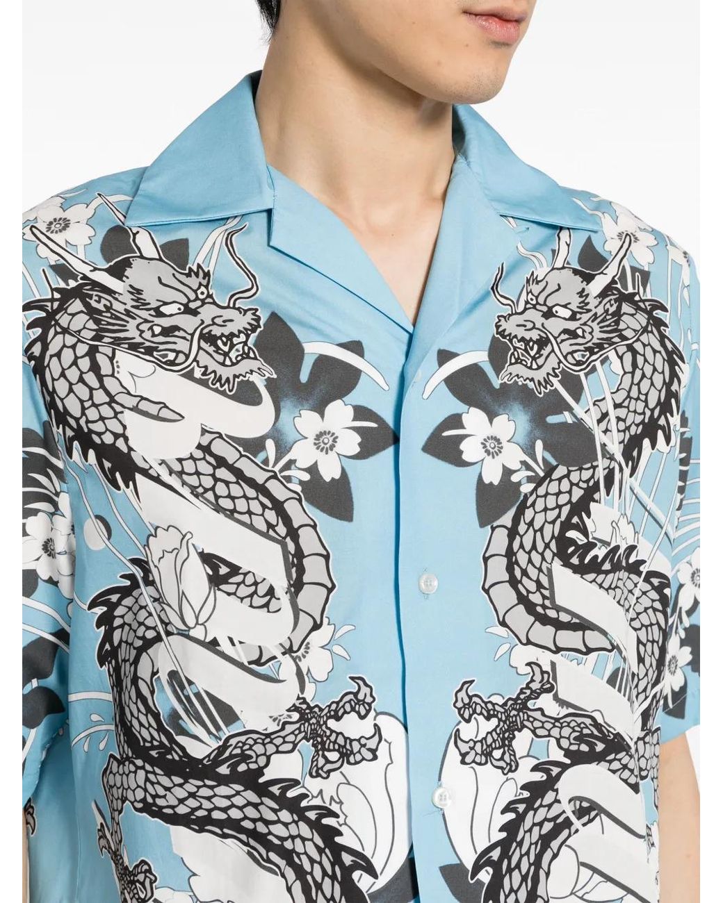 Amiri Hemd Mit Grafischem Print in Blue für Herren