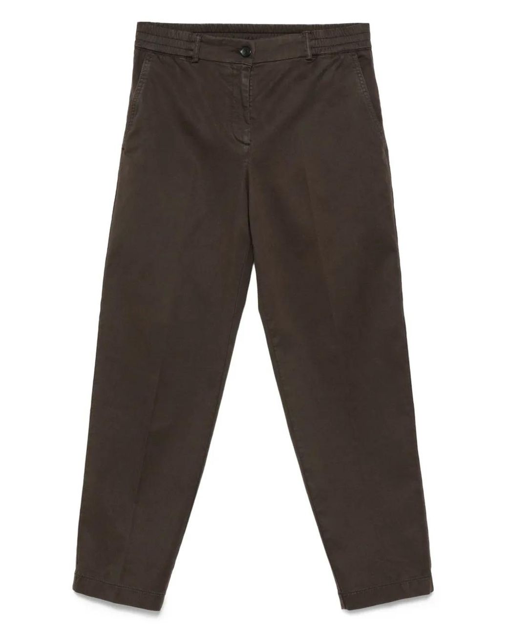 Seventy Gray Elastic-Waistband Trousers