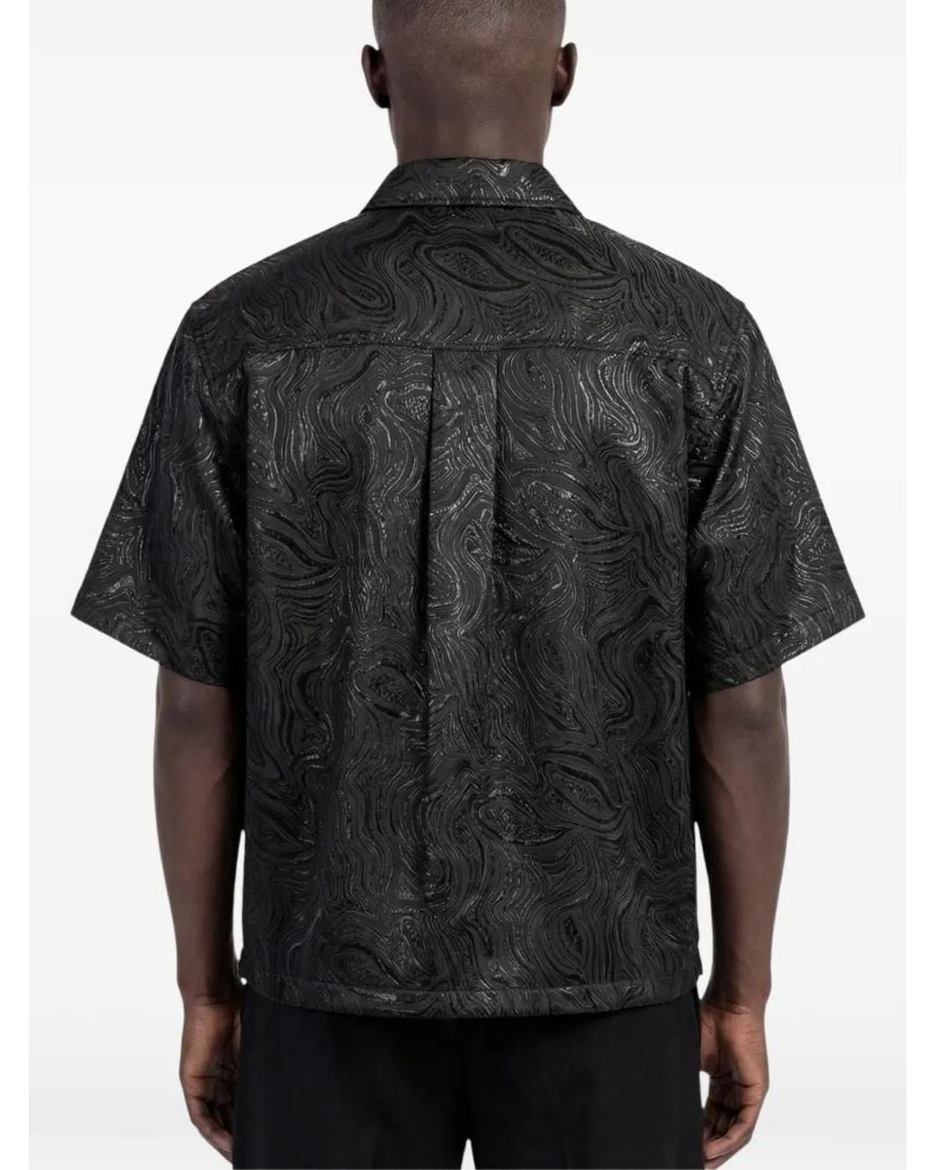 GUAPI Black Chemise À Motif Spirale Embossé for men