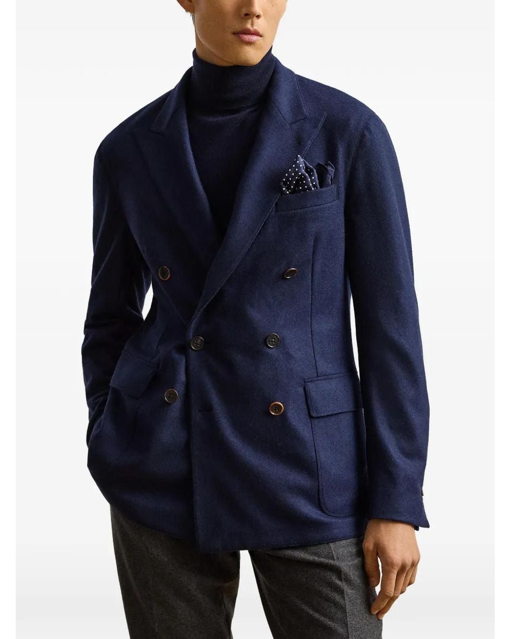 Ralph Lauren Blue Hadley Double-Breasted Jacket for men