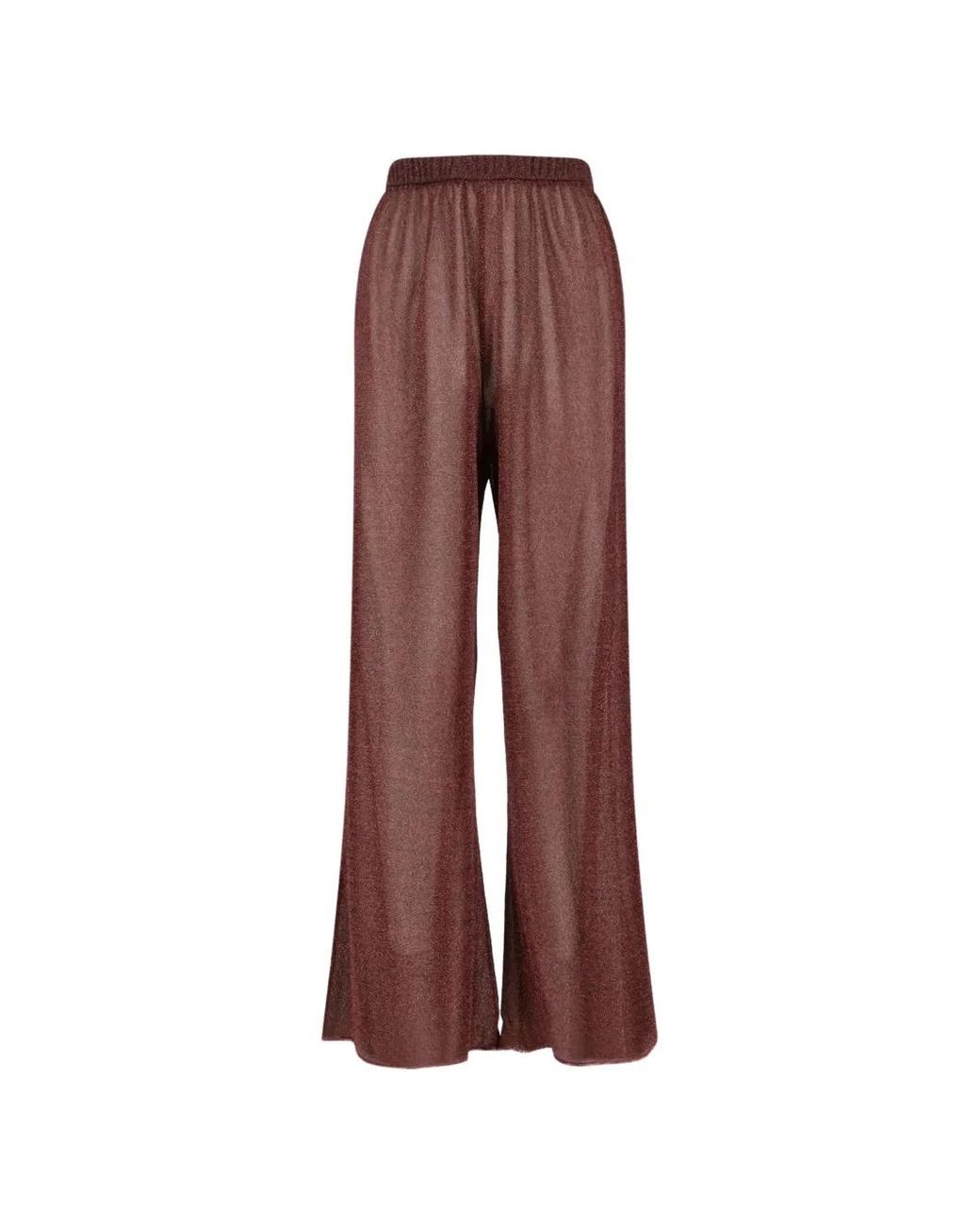 Oseree Brown Lumière Elasticated Trousers