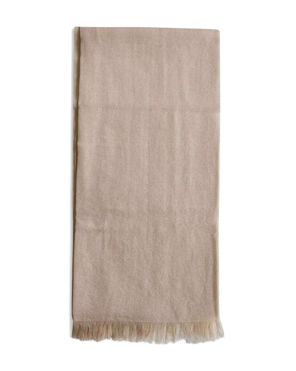 Écharpe À Franges Brunello Cucinelli en coloris Brown