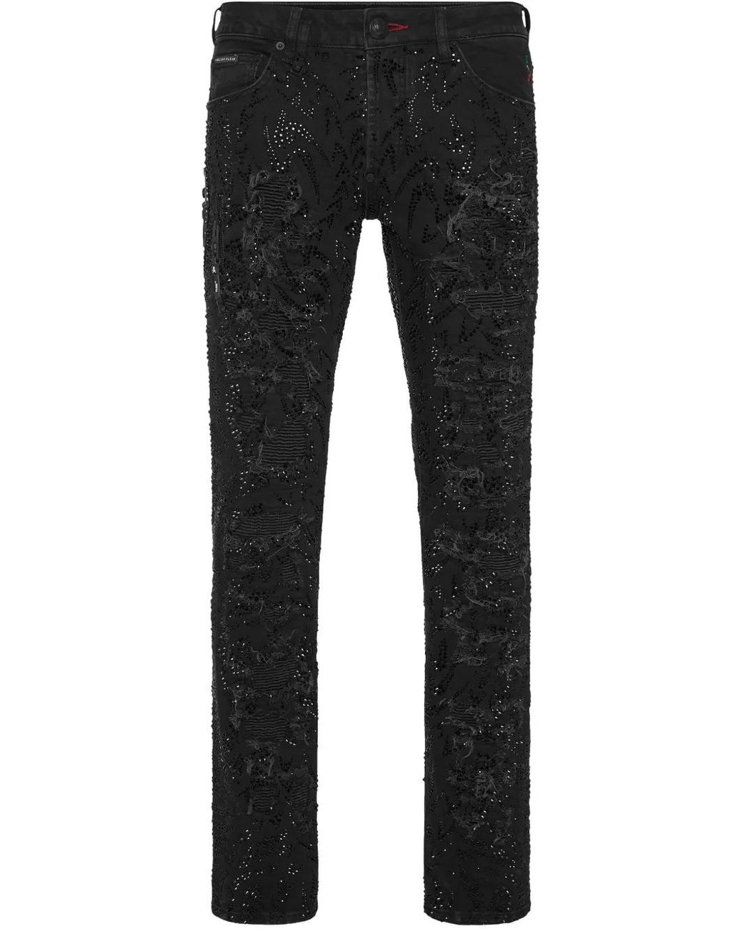 Philipp Plein Black Rock Star Jeans for men