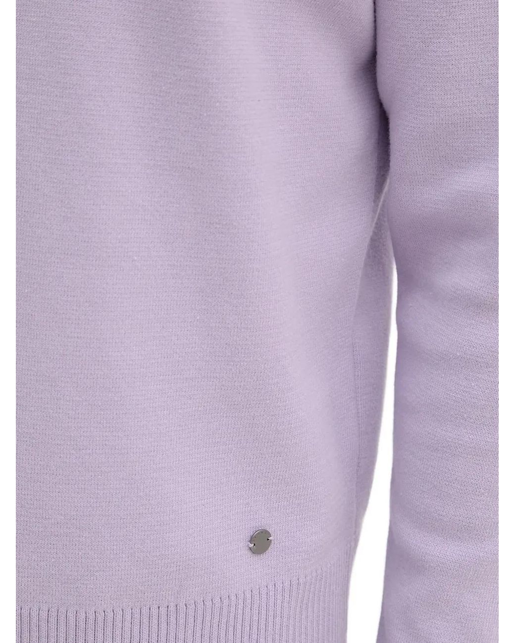 Sisley Purple Ribbed Round Neck Sweater for men