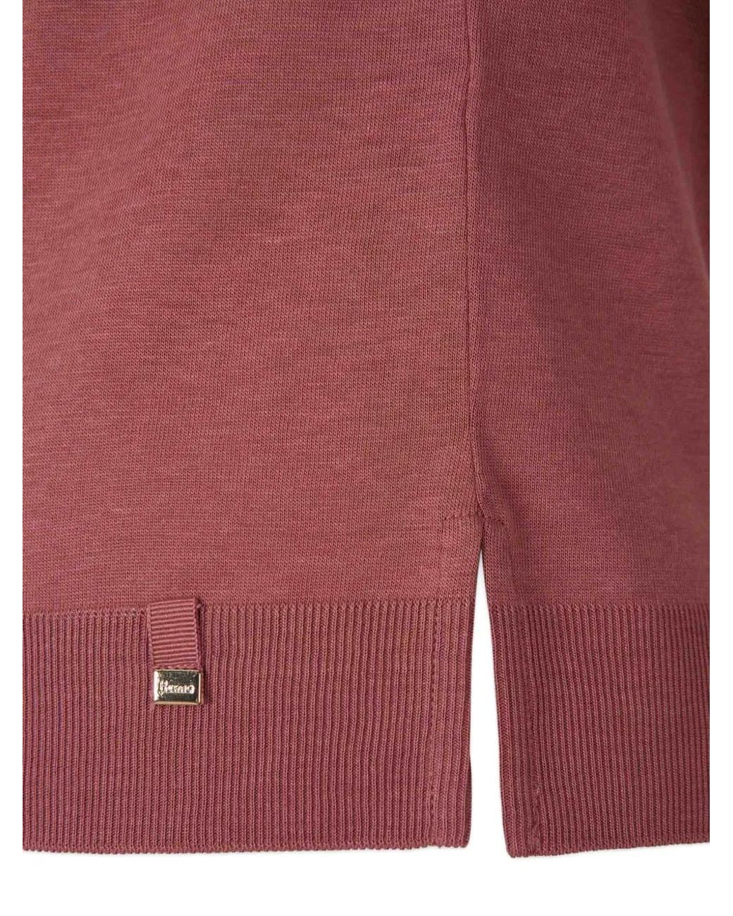 Herno Pink T-Shirt À Fente Latérale