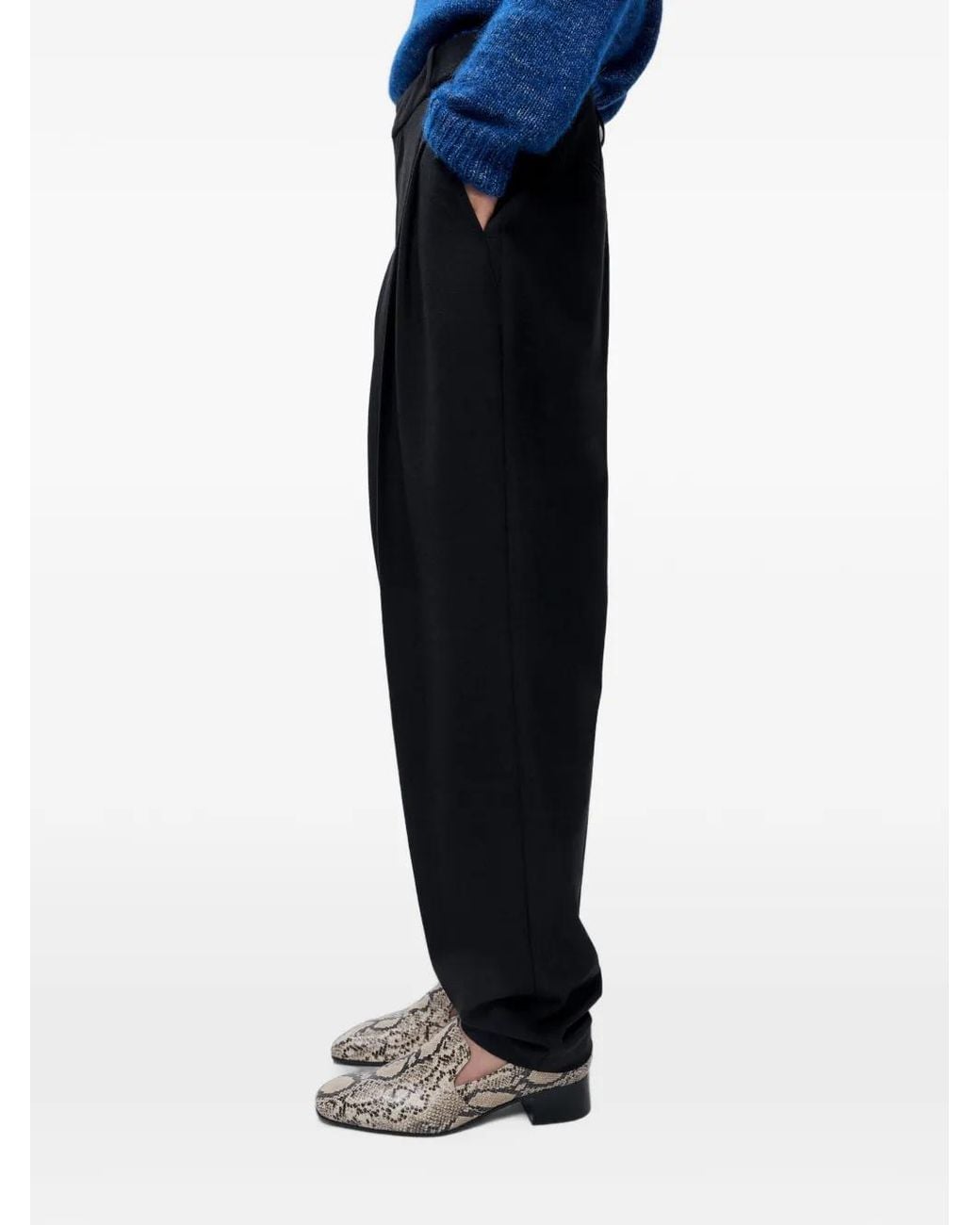 Cordera Black Pleated Trousers