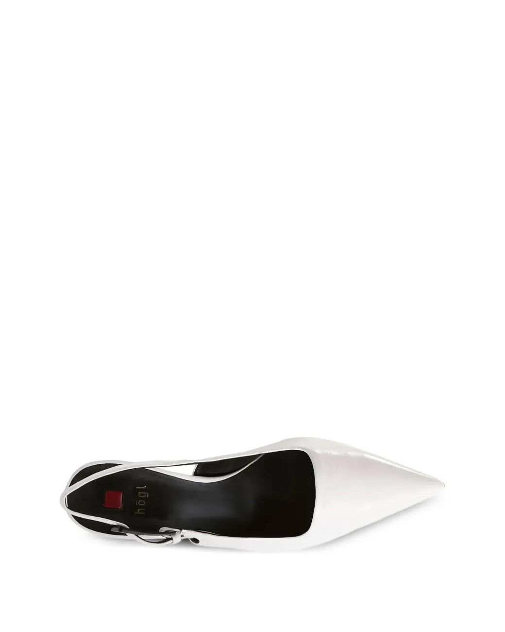 Högl White Ruby Pointed-Toe Slingback Pumps