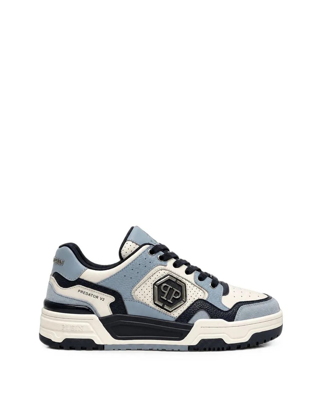 Philipp Plein White Low Top Predator V2 Sneakers
