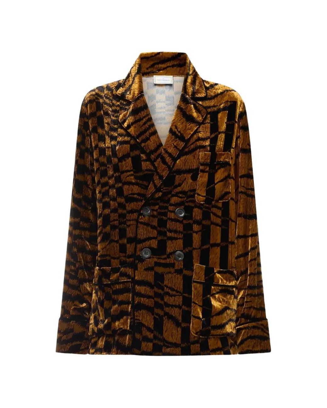 Pierre Louis Mascia Brown Animal-Print Blazer