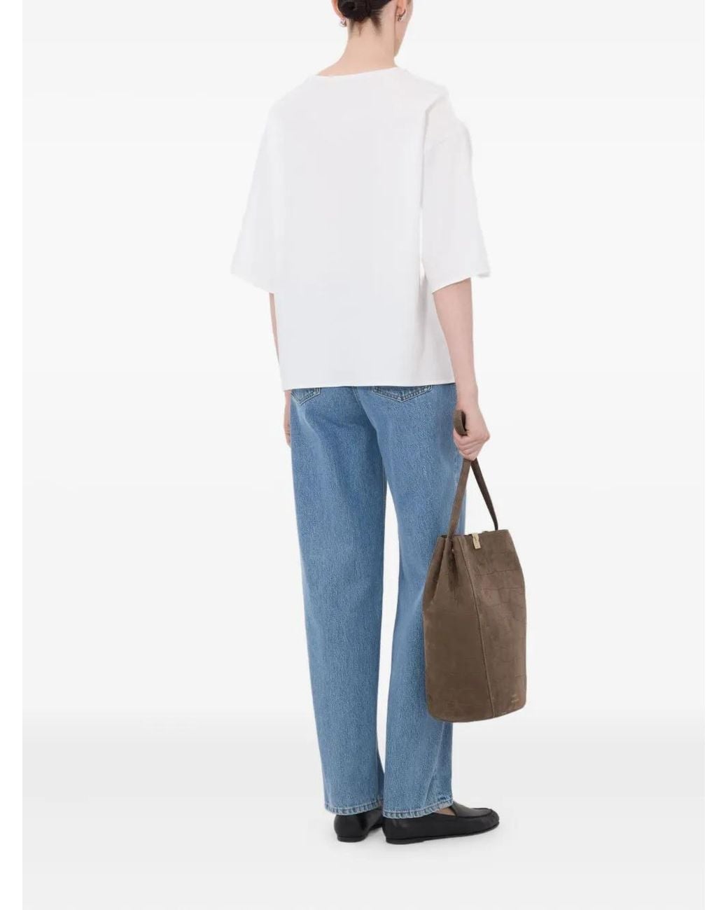 Loulou de Saison White Osis Drop-Shoulder T-Shirt