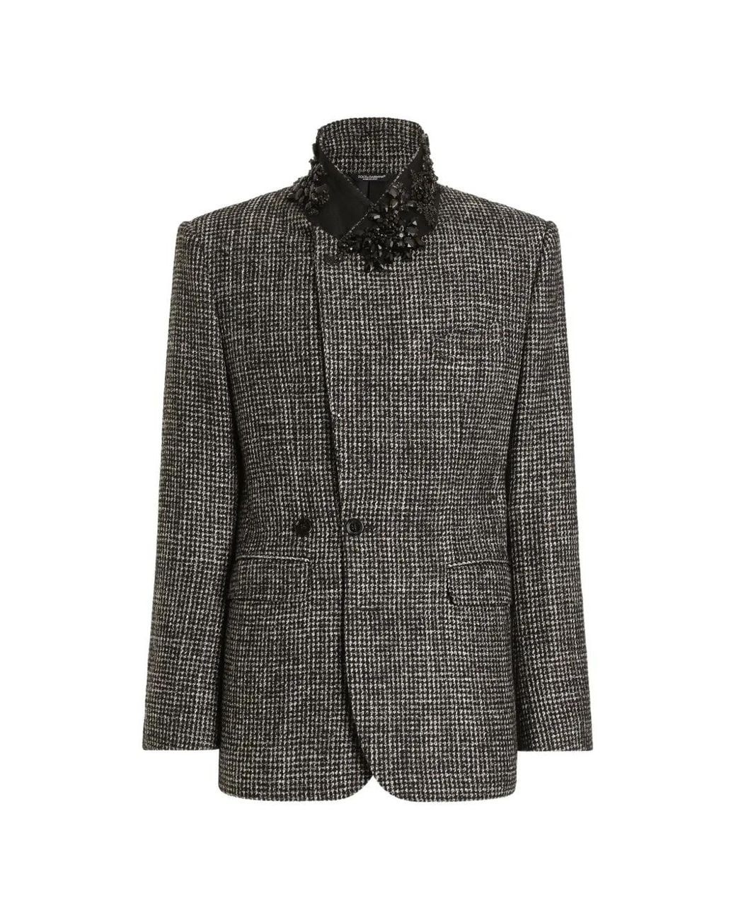 Dolce & Gabbana Gray Single-Breasted Jacket for men