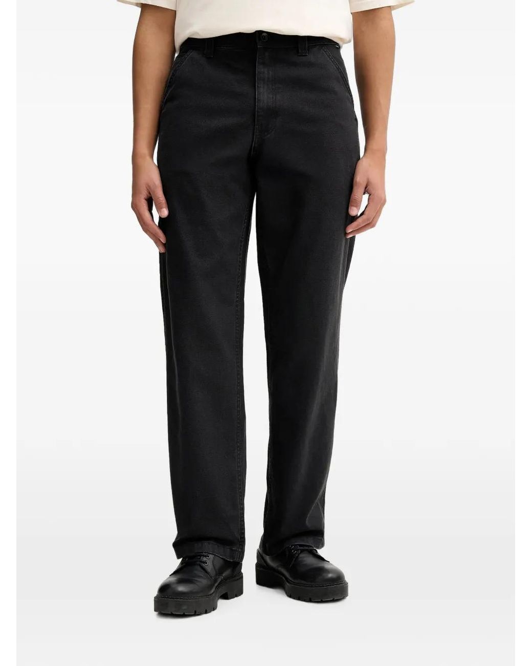 Vans Black Logo-Patch Jeans for men