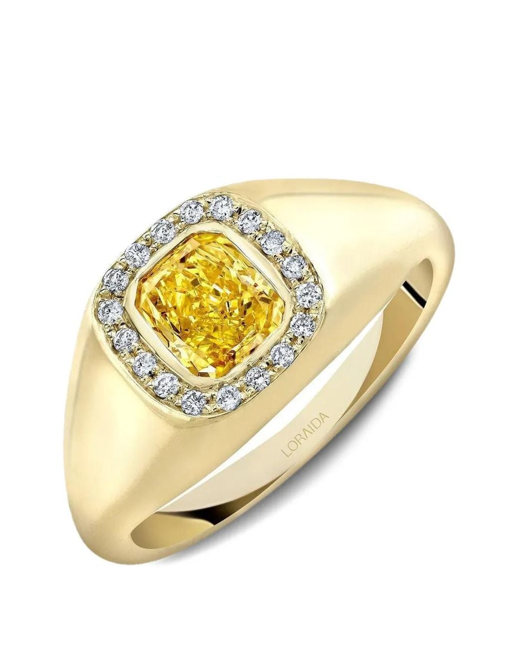 Loraida Metallic Vortex Diamond Signet Ring