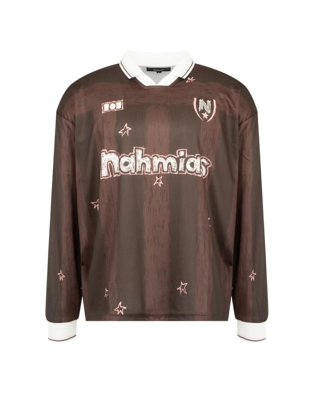 NAHMIAS Brown Scribble Long-Sleeve T-Shirt for men