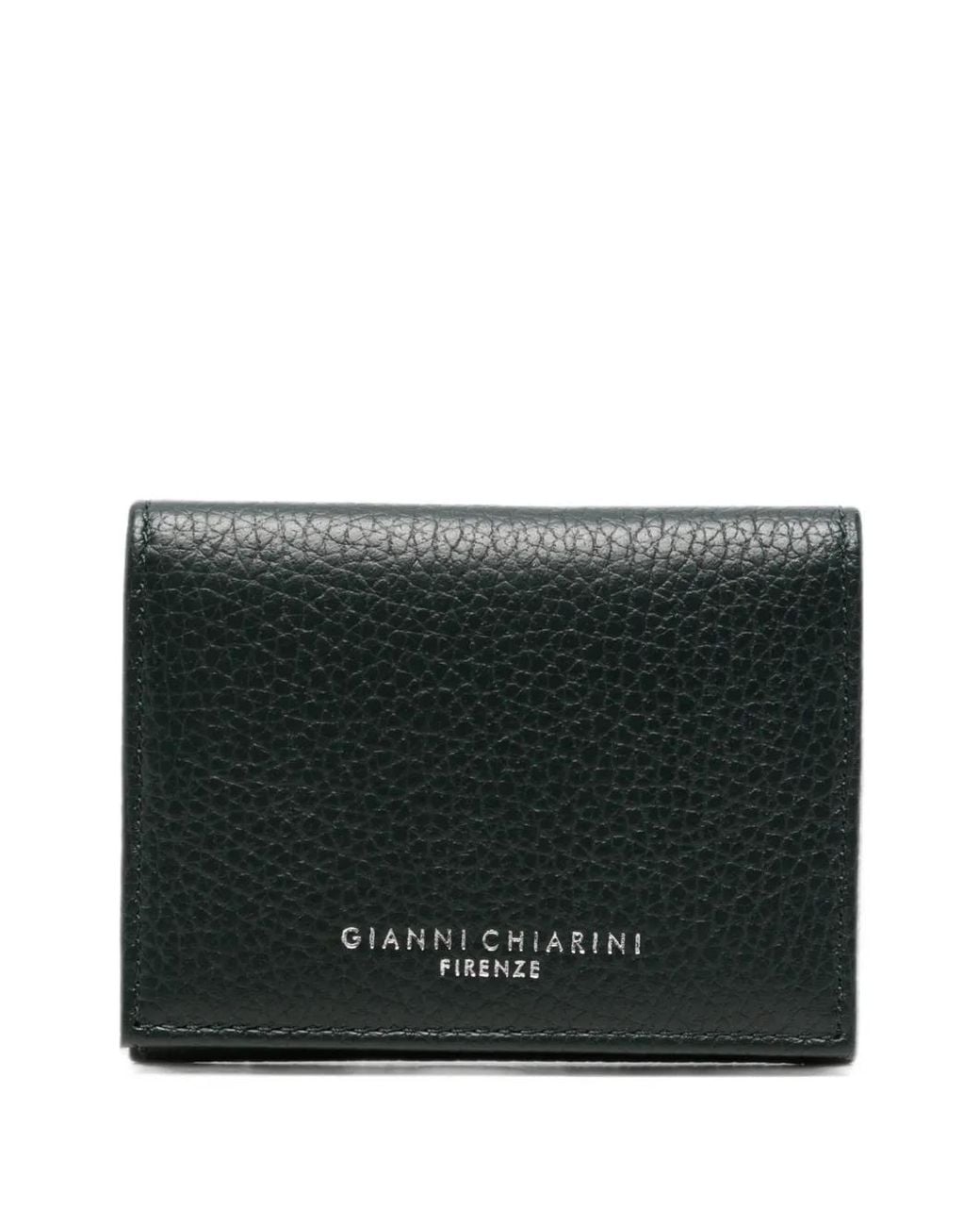 Gianni Chiarini Black Dollaro Pebbled-Leather Wallet