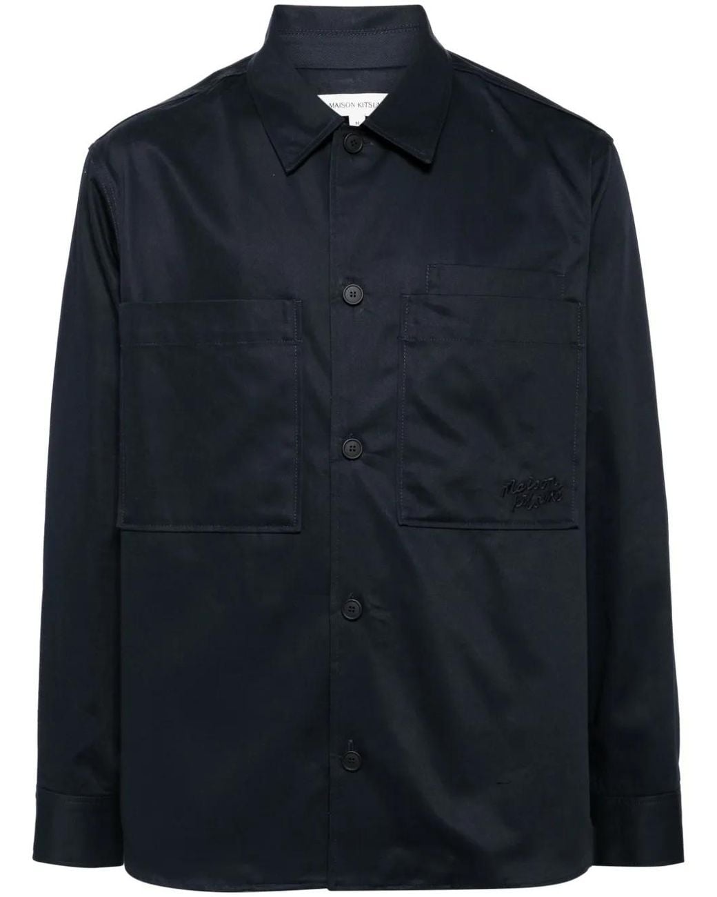 Maison Kitsuné Blue Cotton Shirt for men