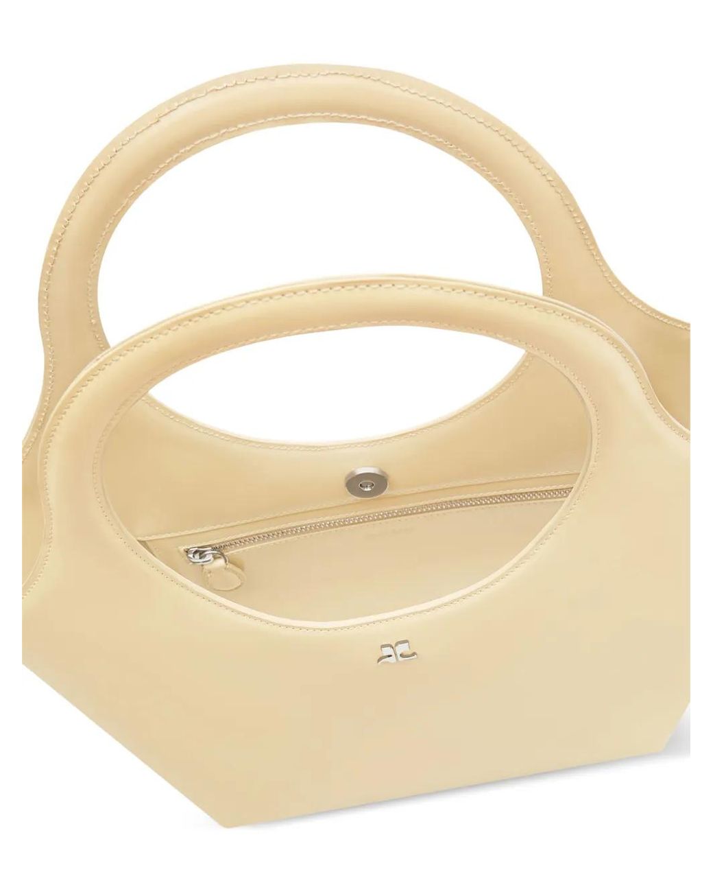 Courreges Natural Medium Holy Leather Tote Bag