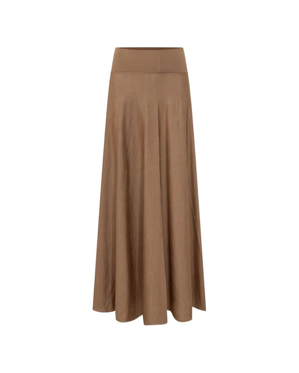 Malo Natural Knitted Flared Long Skirt