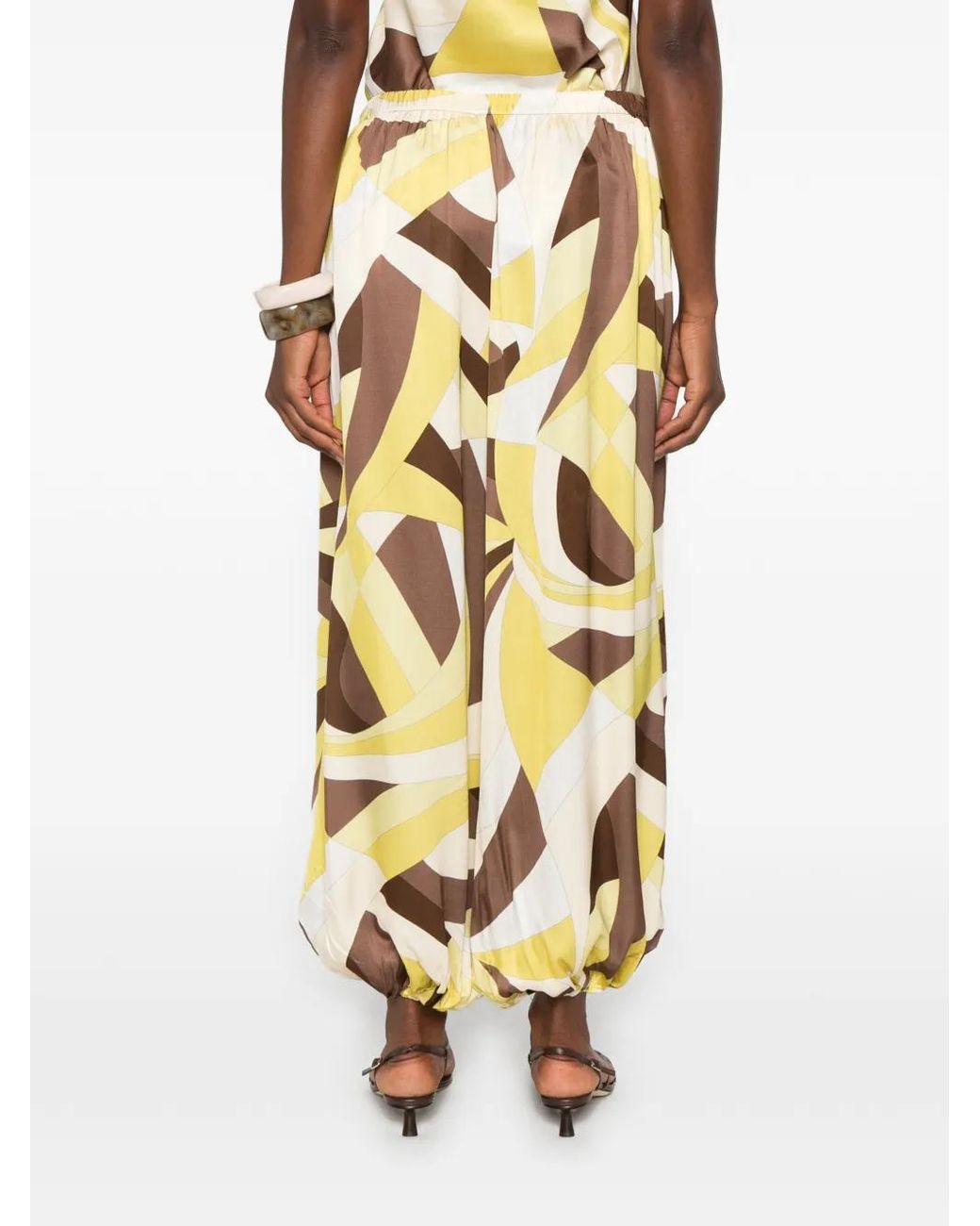 Faithfull The Brand Metallic Kortez Balloon Pants Mila Geometric Print