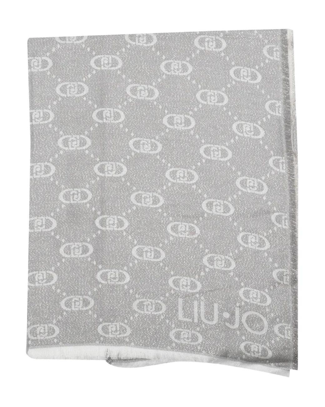Bufanda Con Motivo Del Logo Liu Jo de color Gray