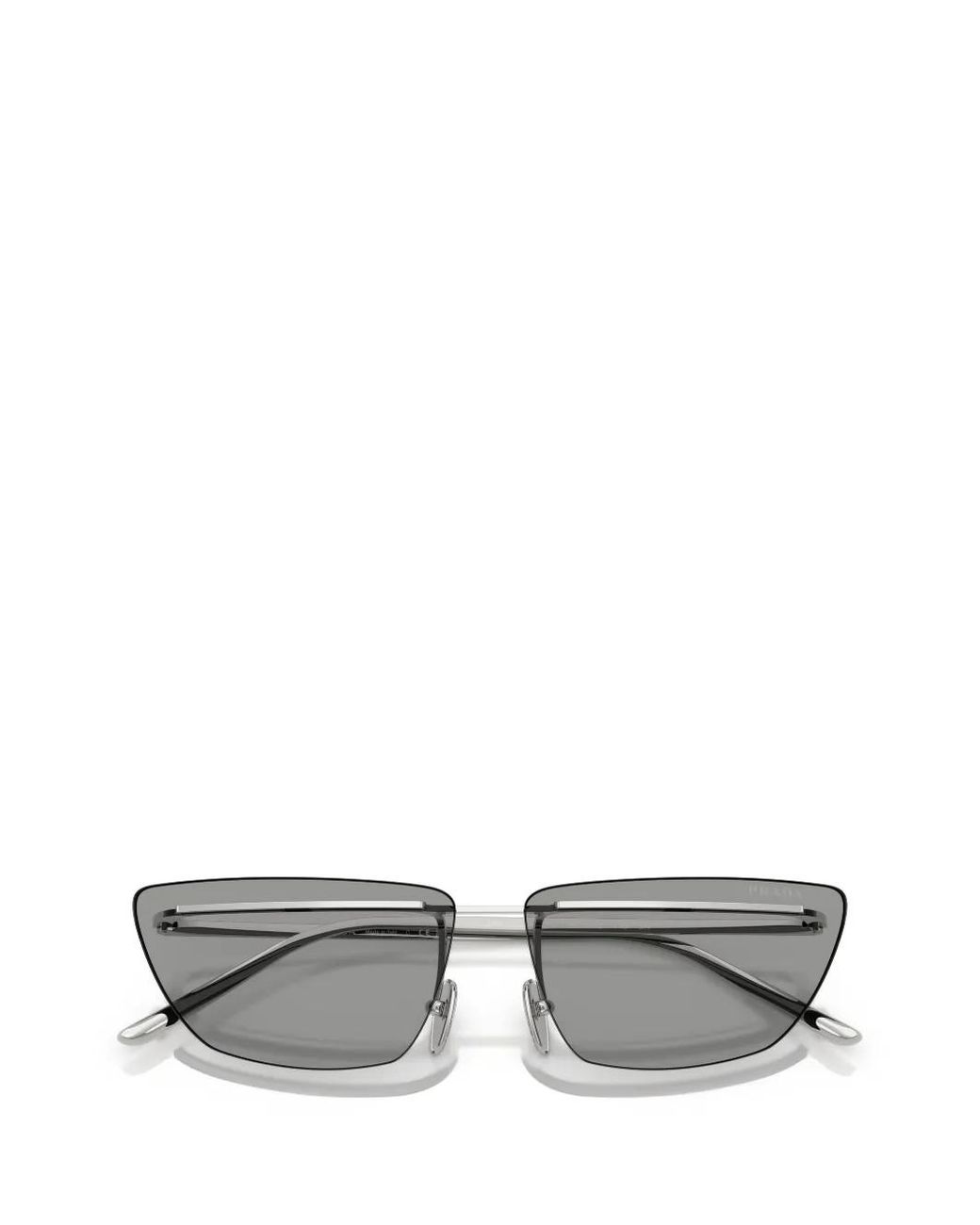 Prada Gray Rimless Sunglasses