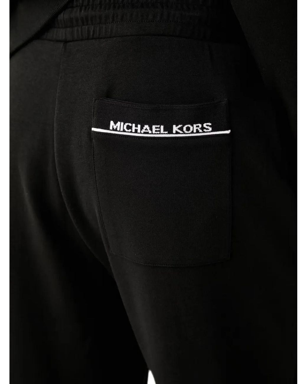 Michael Kors Black Logo-Patch Track Pants for men