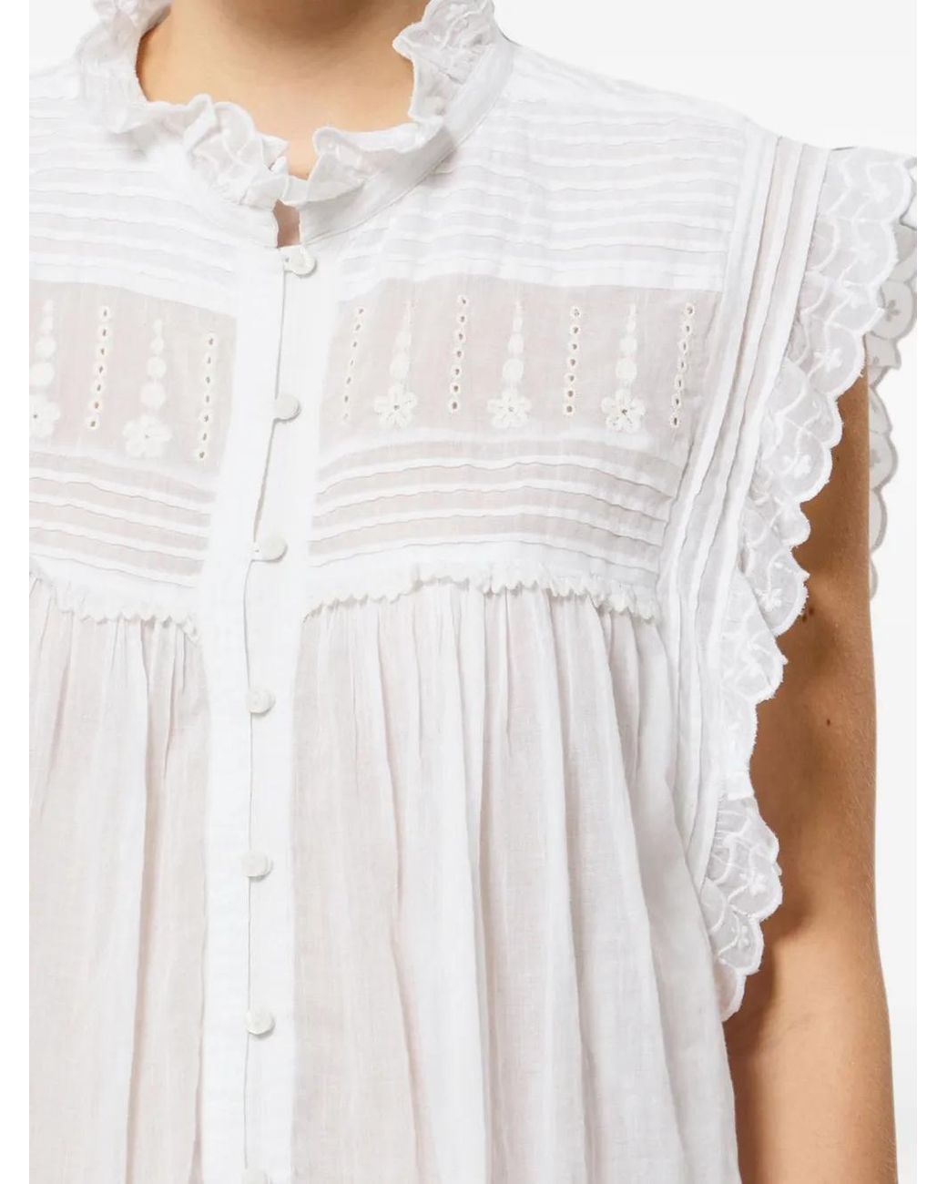 Isabel Marant White Dersia Top