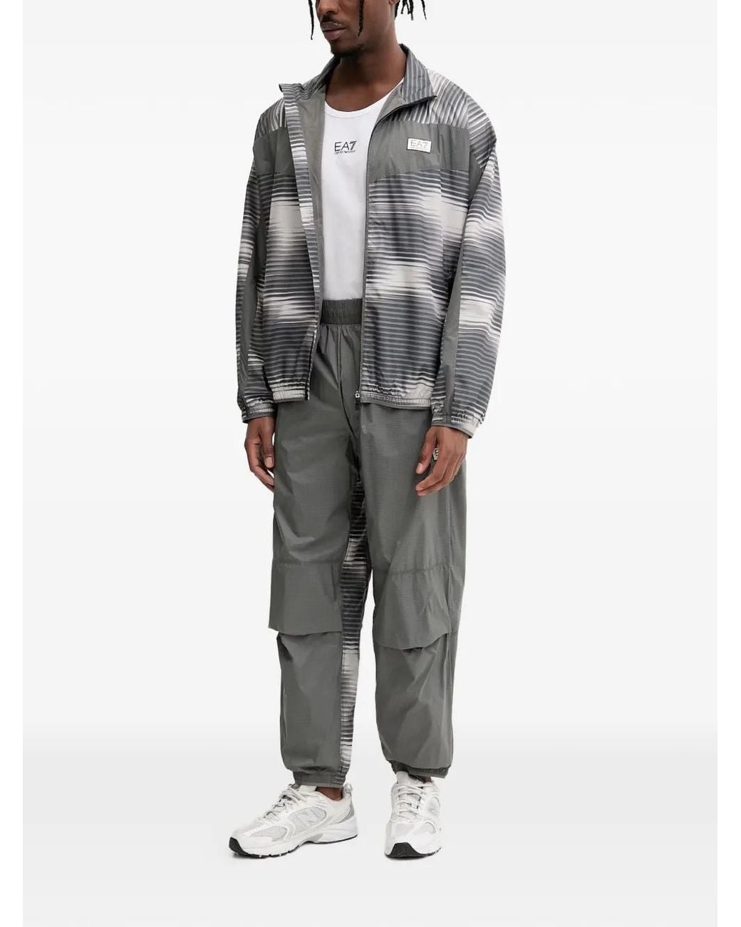 EA7 Gray Dynamic Athlete Tracksuit for men