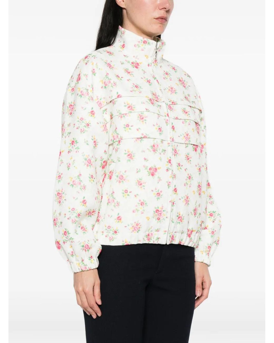 ShuShu/Tong Floral Jacket in White | Lyst