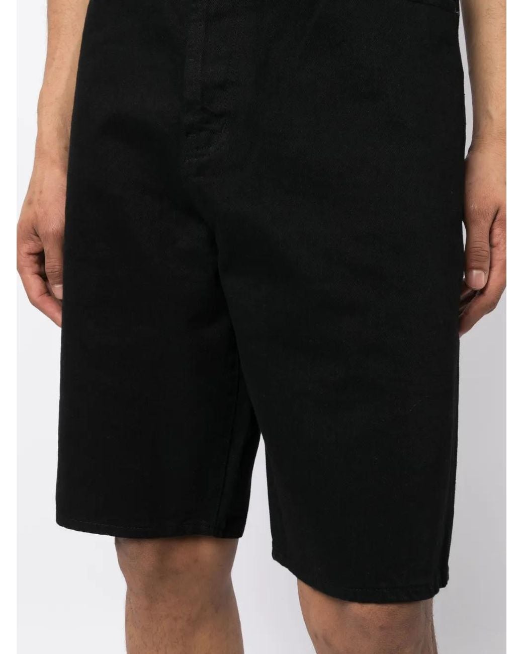 KENZO Black Logo-Patch Bermuda Shorts for men