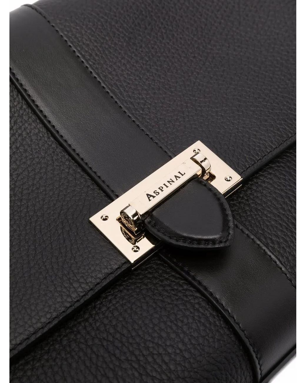 Aspinal Black Lottie Crossbody Bag