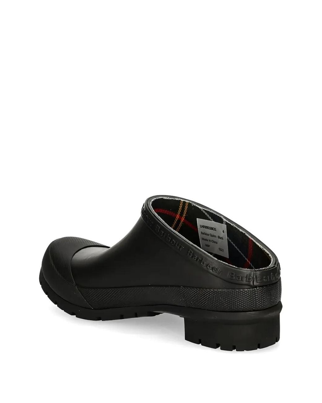 Barbour Black Logo-Patch Mules